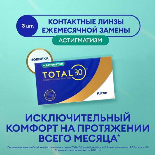 ���������� ����������� ���������� ����� Alcon TOTAL30 for Astigmatism, 3 ��., R 8,6, D -2,25,�CYL:�-1,25,�A�:�10, 1 ��.