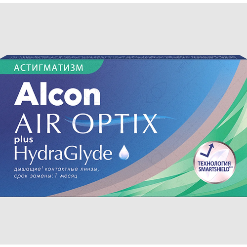   Alcon Air optix Plus HydraGlyde for Astigmatism., 3 ., R 8,7, D -4,75,CYL:-2,25,A:160   , -, 