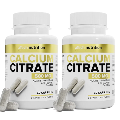   CALCIUME CITRATE aTech nutrition 60 + 60    , -, 