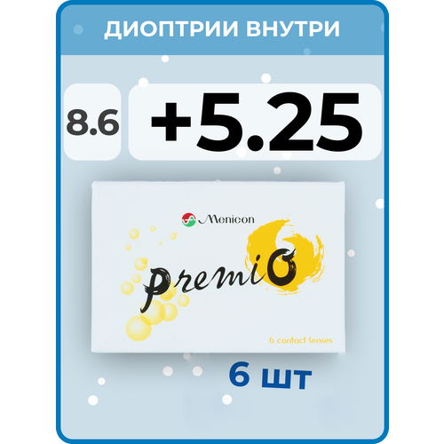 ���������� ���������� ����� Menicon PremiO, 6 ��., R 8,6, D +5,25, 1 ��.
