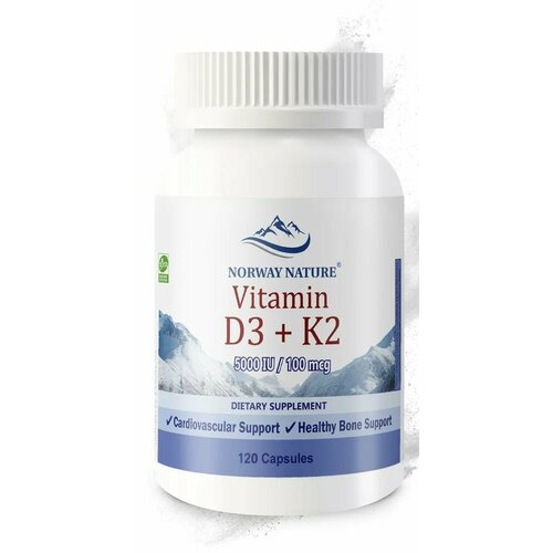  , Norway Nature, Vitamin D-3 5 000 IU + K2, 120 ,   , -, 