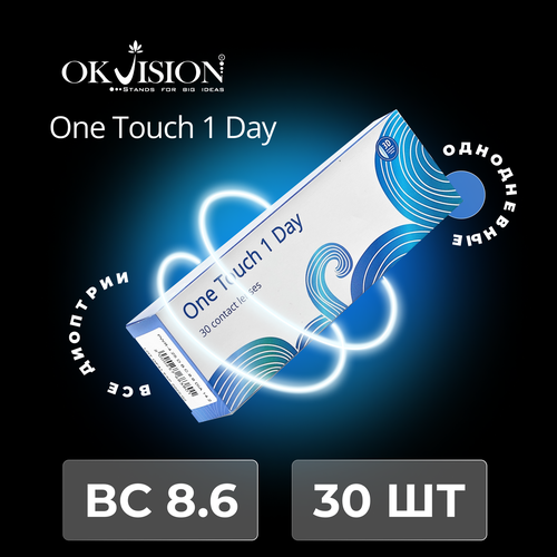 ���������� ����������� ���������� ����� OKVision One Touch 1 Day, 30 ��., R 8,6, D -9,5, 1 ��.