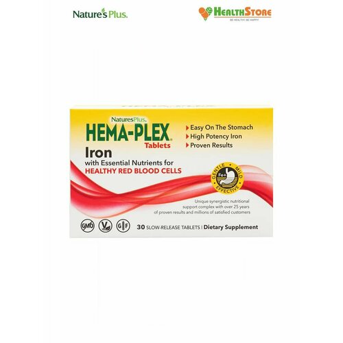 NaturesPlus HEMA-PLEX Iron Tablets Box 30 .  ,  30   , -, 