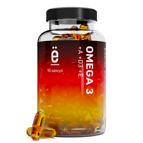 OMEGA-3 + VITAMIN A D E 1350 , /, 90    , -, 