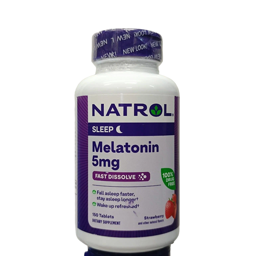   Natrol Melatonin Fast Dissolve Strawberry 5 mg, 50 , 5 , 150 .   , -, 