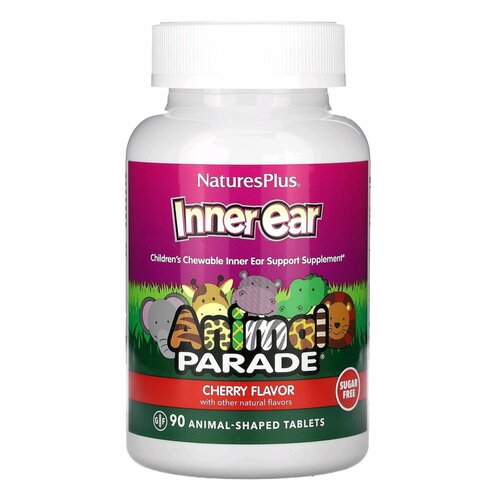 ���������� Inner ear, �������� ��� ����������� ���, ��� �����, � �������� ������, 90 ���, Nature's plus, animal Parade
