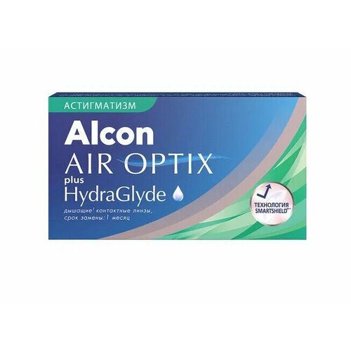 ���������� ���������� ����� �� ����� Alcon Air optix Plus HydraGlyde for Astigmatism., 3 ��., R 8,7, D -5,�CYL:�-1,25,�A�:�30
