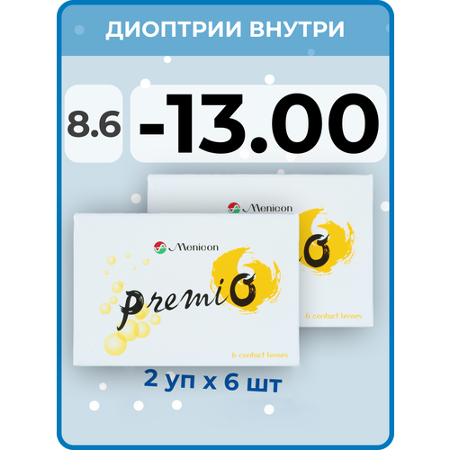 ���������� ���������� ����� Menicon Premio, 12 ��., R 8,6, D -13, 2 ��.