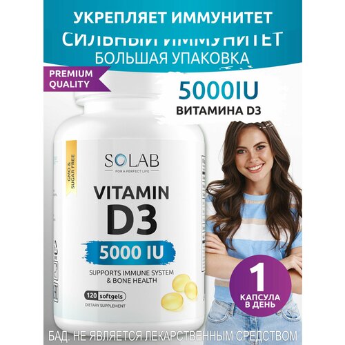 SOLAB  3, , D3 5000 ME Vitamin D 3  3 , 120   ,  ,    , -, 