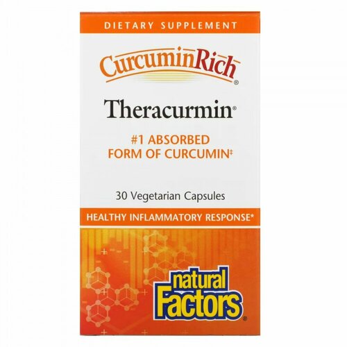 ���������� Natural Factors, CurcuminRich, Theracurmin, ��������, 30 �������������� ������