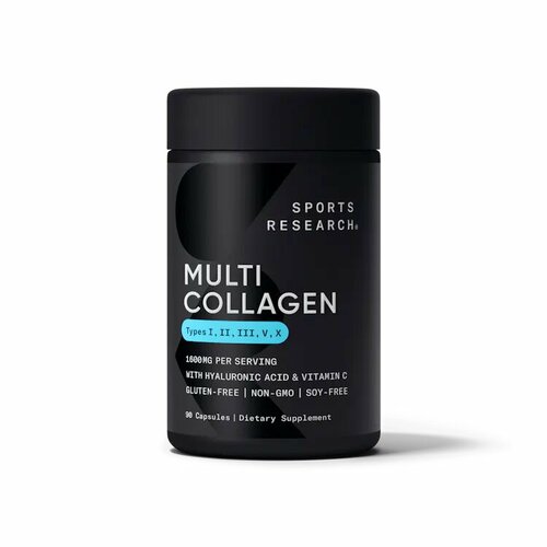 ���������� ������ ������������ ��������, Multi Collagen Capsules, Sports Research, 90 ������