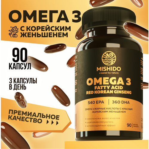  3 +    MISHIDO, 90    1000 Omega 3   , -, 