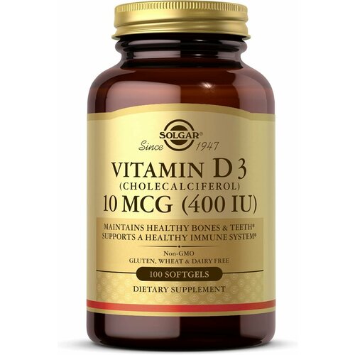 ���������� Solgar Vitamin D3 (������� �3) 10 ��� (400 IU) 100 ������ ������ (Solgar)