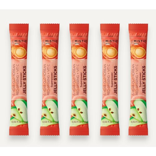 MISTIC 6-YEAR OLD KOREAN RED GINSENG+VIT C SUPERPOWER JELLY STICKS     6-          5*15   , -, 