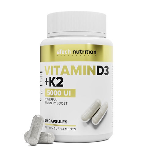 Vitamin D3+K2 ., 5000 ME, 27 , 60 .   , -, 