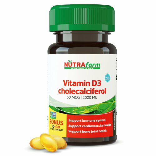  , 3 D3 2000 ME 60  NUTRAFARM Vitamin D   , -, 