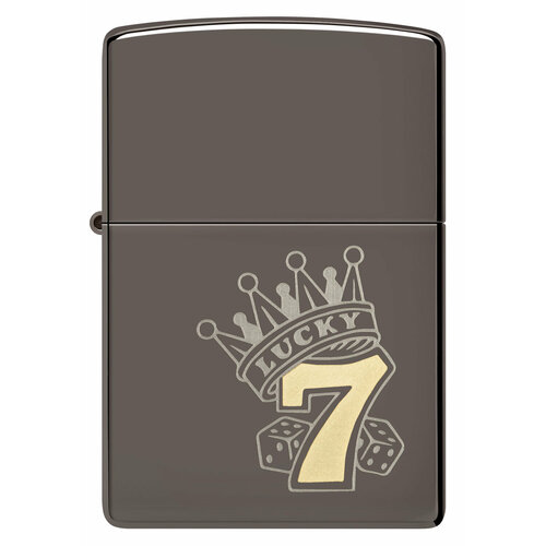    ZIPPO Classic 48913 Lucky 7 Design   Black Ice -    , -, 