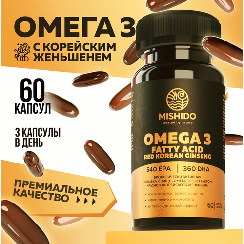  3 +    MISHIDO, 60    1000 Omega 3   , -, 