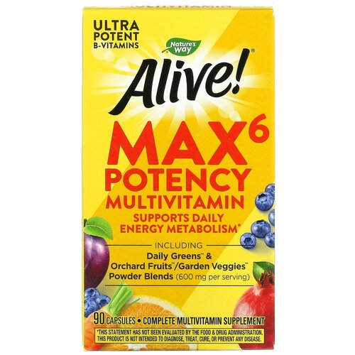 Alive! Max6 Potency ( ) Daily Multivitamin, 160 , 90 .   , -, 