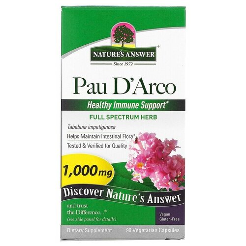 Nature's Answer Pau D'Arco 1000mg 90     , -, 