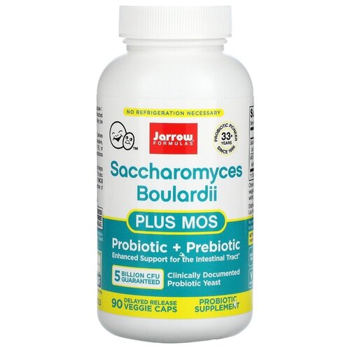  Jarrow Formulas Saccharomyces Boulardii plus MOS, 130 , 5  , 90 .   , -, 