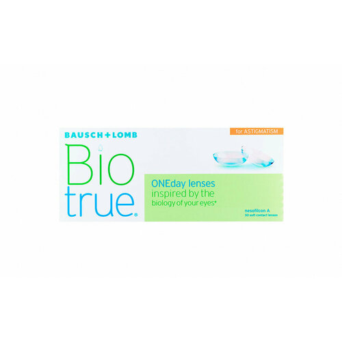 ���������� ����������� ���������� ����� BAUSCH+LOMB Biotrue Oneday for astigmatism, 30 ��., R 8,4, D -4,5,�CYL:�-2,25,�A�:�160, 1 ��.