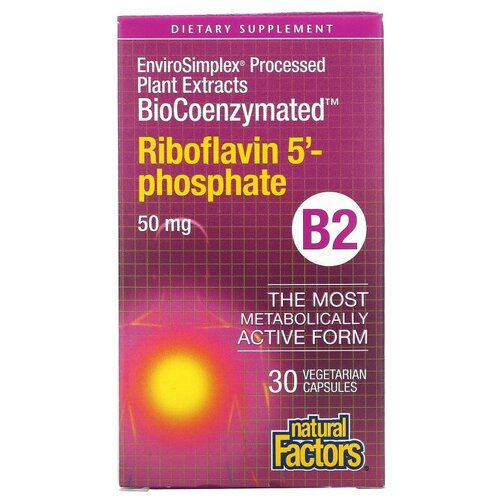 ���������� ������� Natural Factors BioCoenzymated B2 Riboflavin 5-Phosphate, 50 �, 50 ��, 30 ��.