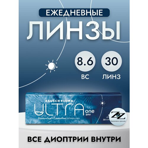 ���������� ���������� ����� ����������� Ultra One Day 30 �� -2.50 / 8.6 Bausch and Lomb