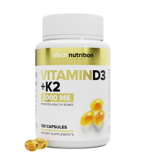  3 + 2 / VITAMIN D3+2 2000  250  aTech nutrition 120    , -, 