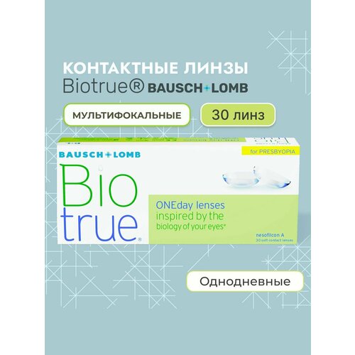 ���������� ����������� ���������� ����� BAUSCH+LOMB Biotrue Oneday for presbyopia, 30 ��., R 8,6, D -4,5, ADD: �������, 1 ��.
