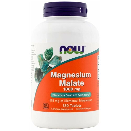 NOW Magnesium Malate 1000 mg 180 tabs   , -, 