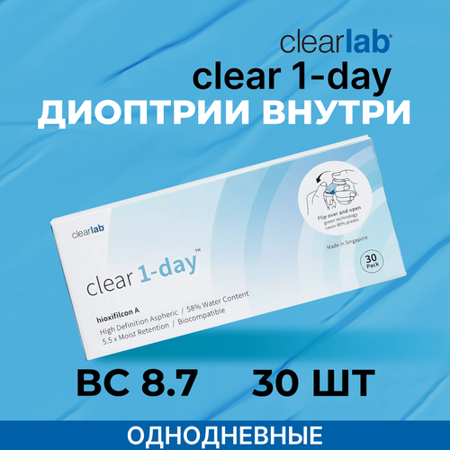   Clearlab Clear 1-day, 30 ., R 8,7, D -4,5, , 1 .   , -, 