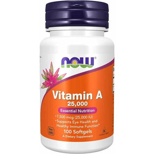 NOW Vitamin A 25000 IU 100    , -, 