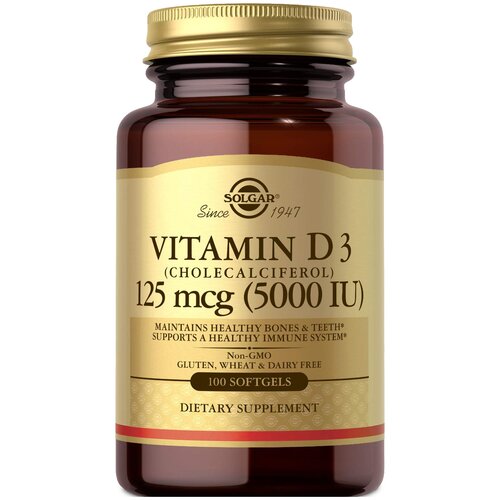  SOLGAR Vitamin D3 (Cholecalciferol) 5000 , 100 .   , -, 