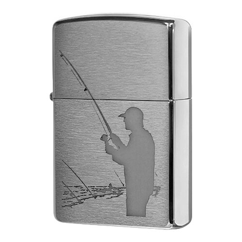    ZIPPO 200 Fisherman   Brushed Chrome -    , -, 