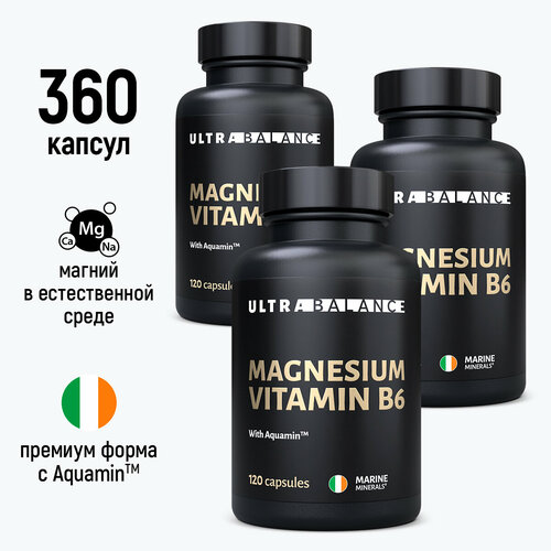  6, 360 , Ultrabalance Magnesium Vitamin B6 Premium   , -, 