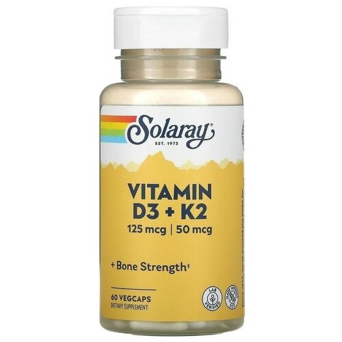 Solaray Vitamin D3 + K2 60     , -, 