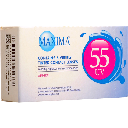   Maxima 55 UV Aspheric, 6 ., R 8,6, D -0,5, 1 .   , -, 