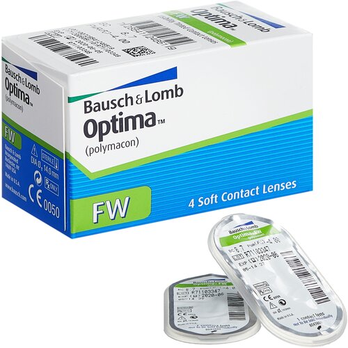 ���������� ���������� ����� BAUSCH+LOMB Optima FW, 4 ��., R 8,4, D -5, 1 ��.