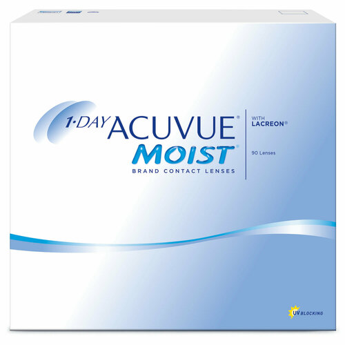 ���������� ����������� ���������� ����� ACUVUE 1-DAY MOIST with Lacreon, 90 ��., R 8,5, D +4,75, 1 ��.