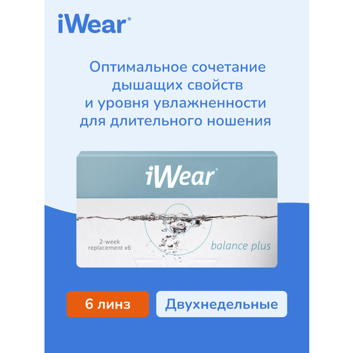 ���������� ���������� ����� iWear Balance Plus, -3.75, 8.4, �������-���������, 2 ������, 6 ��