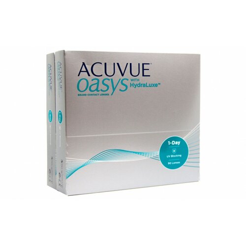 ���������� ����������� ���������� ����� ACUVUE OASYS 1-Day with HydraLuxe, 90 ��., R 9, D +4,75, 2 ��.