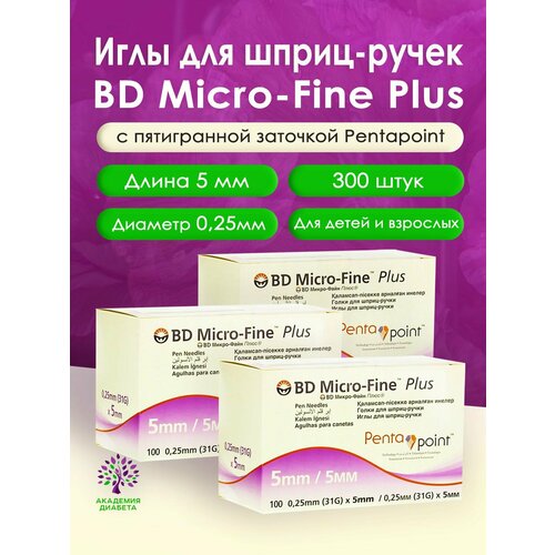 ���������� ���� ��� �����-����� �� ��������� ���� (Micro-Fine) 31G (0.25 mm) 5 ��, 300 ���