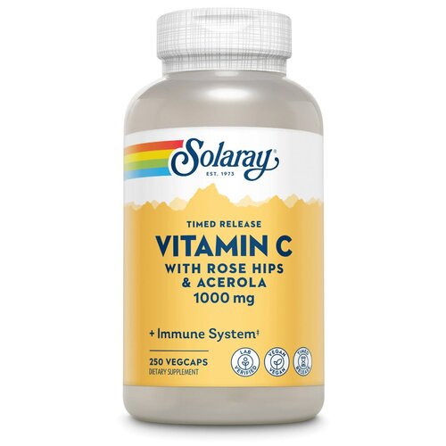  Solaray Vitamin C Timed Release with Rose Hips & Acerola, 360 , 1000 , 250 .   , -, 