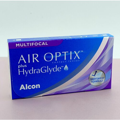 ���������� ���������� ����� �� ����� Alcon Air Optix Plus HydraGlyde Multifocal, 3 ��., R 8,6, D -8, ADD: ������, 1 ��.