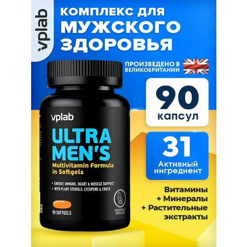 ���������� VPLAB, �������� ��������� ��� ������, ��� ����������, ������, ��� ����, Ultra Men's Multivitamin, 90 ������
