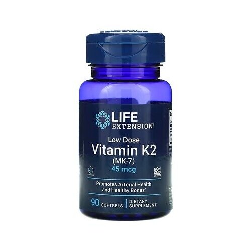 ���������� Life Extension Vitamin K2 (MK-7) 45 ��� (������� �2 ��-7) 90 ������ ������ (Life Extension)