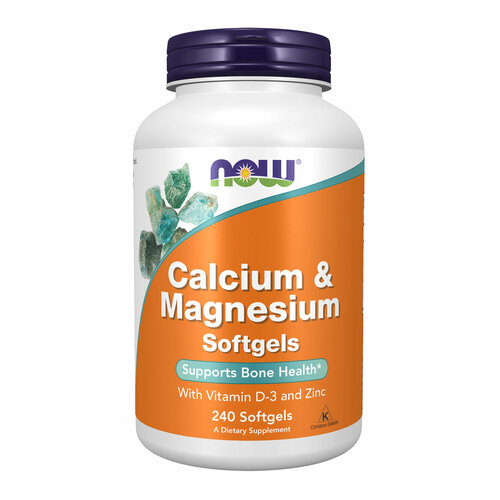 ���������� NOW Calcium & Magnesium, ������� + ������ + ������� D + ����, 240 ������ ������, ���������-����������� �������� ��� ������ � �����, ��� ���������� � ������� �������
