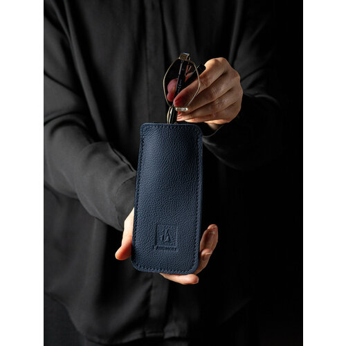 ���������� Kozhanyy kompaktnyy chehol dlya ochkov razmer 170 h 80 mm soho s indigo j audmorr naturalnaya kozha