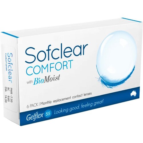   Gelflex Sofclear Comfort with BioMoist, 6 ., R 8,6, D -3,5, , 1 .   , -, 